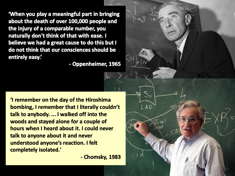 Oppenheimer and Chomsky – How war research shaped modern science